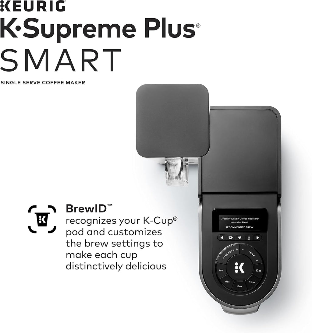 Keurig K-Supreme Plus SMART Single Serve Coffee Maker Milk Frother for Hot and Cold Milk Foam