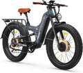 FREESKY 4000W Dual Motor Electric Bike for Adults, 48V 30AH Samsung Cells Battery 120Miles Range, 40MPH AWD Fast E-Bike, 26' Fat Tire Full Suspension Electric Mountain Bike, UL2849 Certified by TÜV