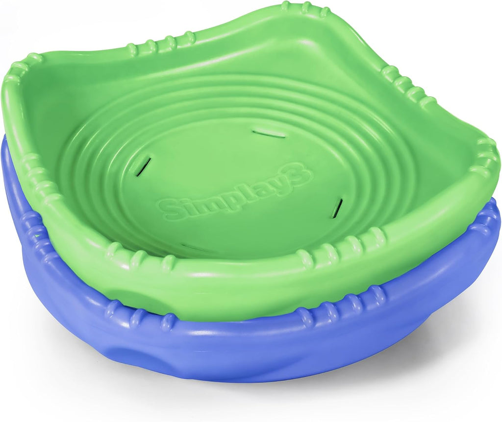 Simplay3 Rock and Spin Sensory XL Wobble Disk, 2 Pack Climbing Dome for Toddlers and Kids Rocking and Climbing, Indoor/Outdoor (Multicolor, 2 Pack), Ages 2-12