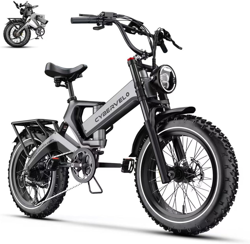 1000W(Peak 2000W)Folding Electric Bike for Adults,35MPH 100Mile,48V 25Ah Removable Battery,20' x 4.0 Fat Tire Foldable Electric Bicycle,8-Speed Electric Mountain E-Bike,UL Certified Commuter Ebikes
