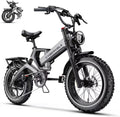 1000W(Peak 2000W)Folding Electric Bike for Adults,35MPH 100Mile,48V 25Ah Removable Battery,20' x 4.0 Fat Tire Foldable Electric Bicycle,8-Speed Electric Mountain E-Bike,UL Certified Commuter Ebikes