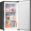 BANGSON 2.1 Cu.ft Upright Freezer, Compact Mini Freezer with Reversible Black Door, Adjustable Thermostat, Removable Shelves, Small Freezer for Dorm/Office/Apartment, Black