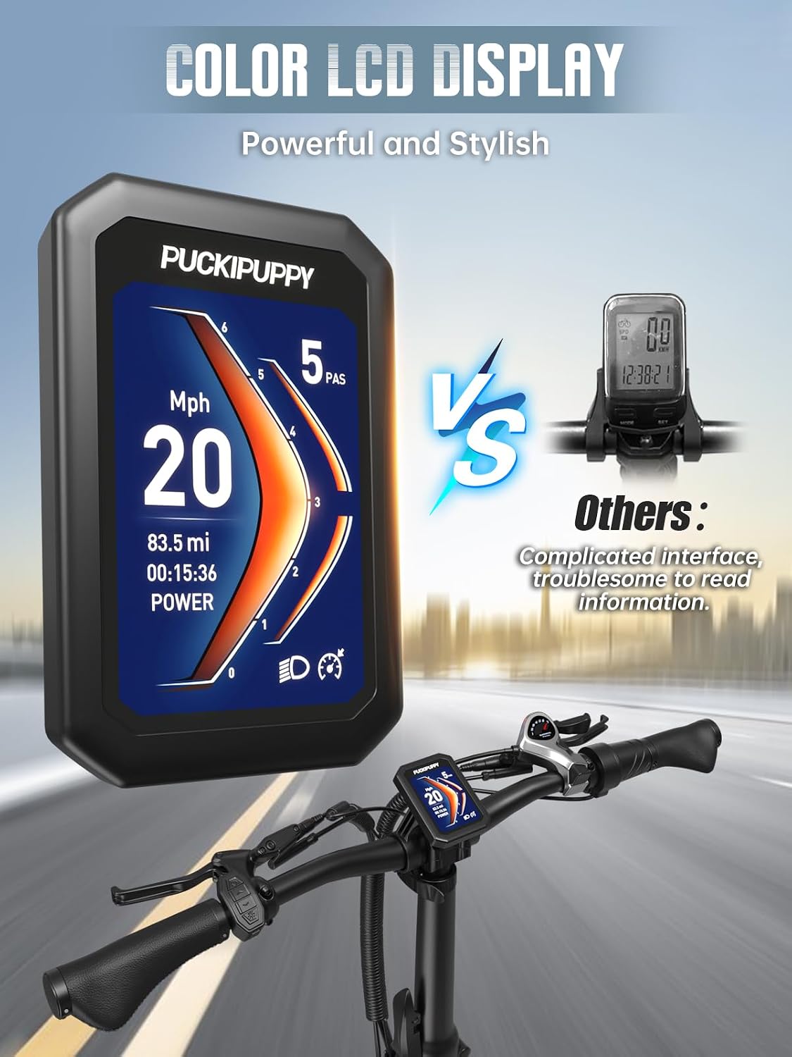 PUCKIPUPPY Electric Trike for Adult with 960W Peak Motor, 60 Miles Range Pickup Class Tricycle, 500 Lbs Load Electric Trike with Rear Differential and 20' Fat Tires, 48V 17.4AH Cell Battery, Husky