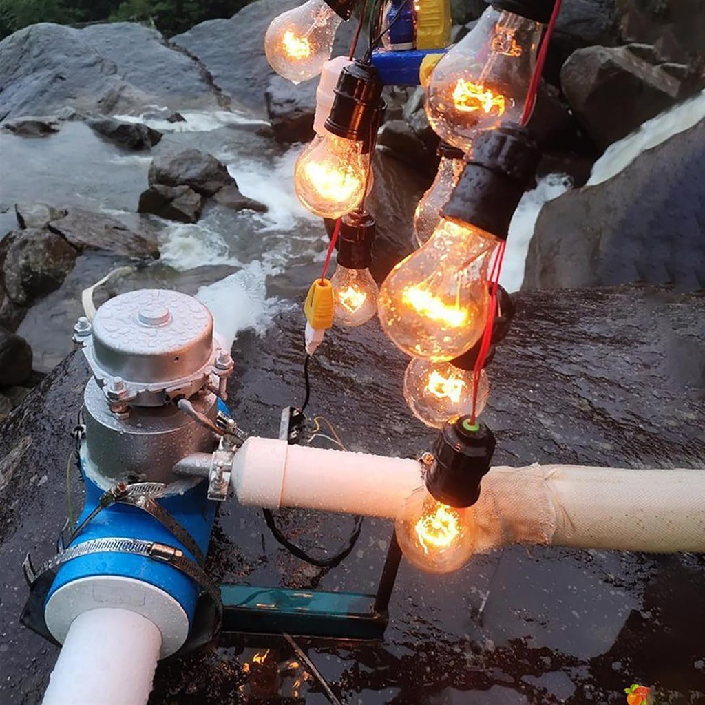 1000W Micro Hydroelectric Generator - 220V Hydro Power Station Hydropower Turbine for Home Lighting, Outdoor Activities