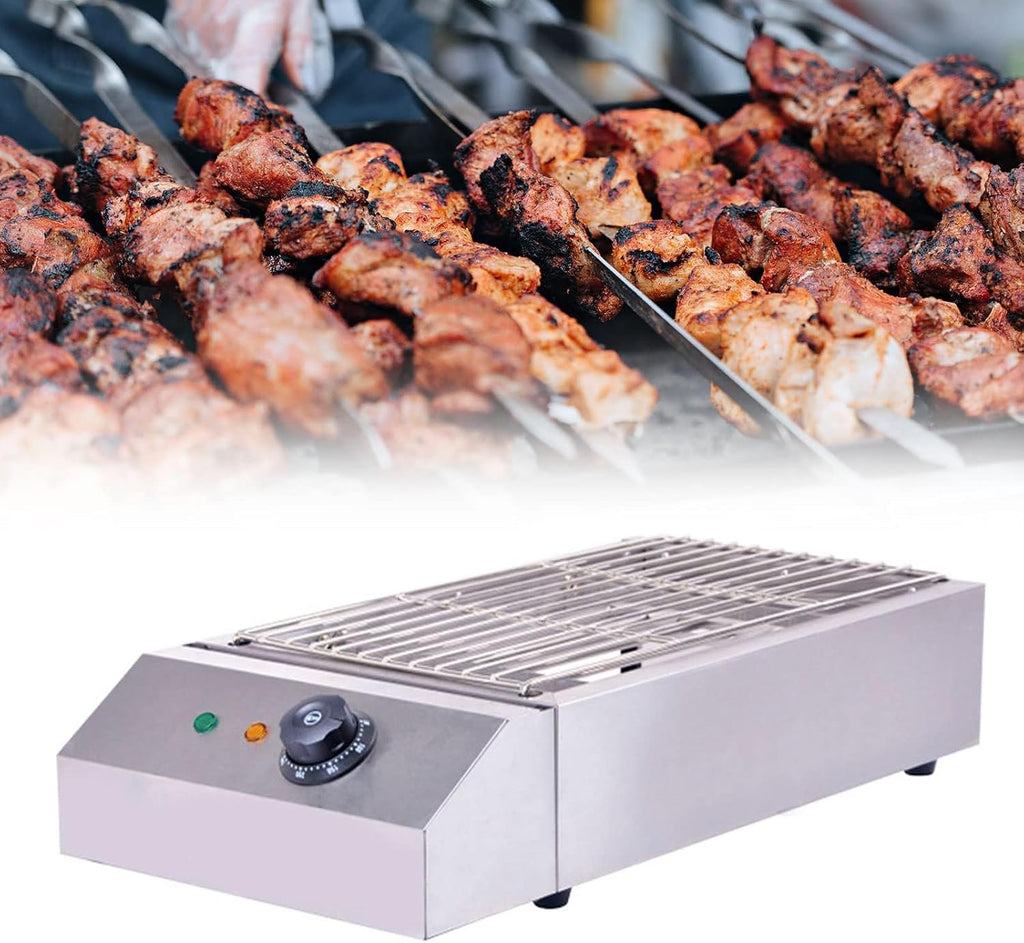 Electric Smokeless BBQ Barbecue Grill,Portable Indoor Cooking Grill,with Water Filled Drip Tray,for Kebab Grill (Jpx D280)
