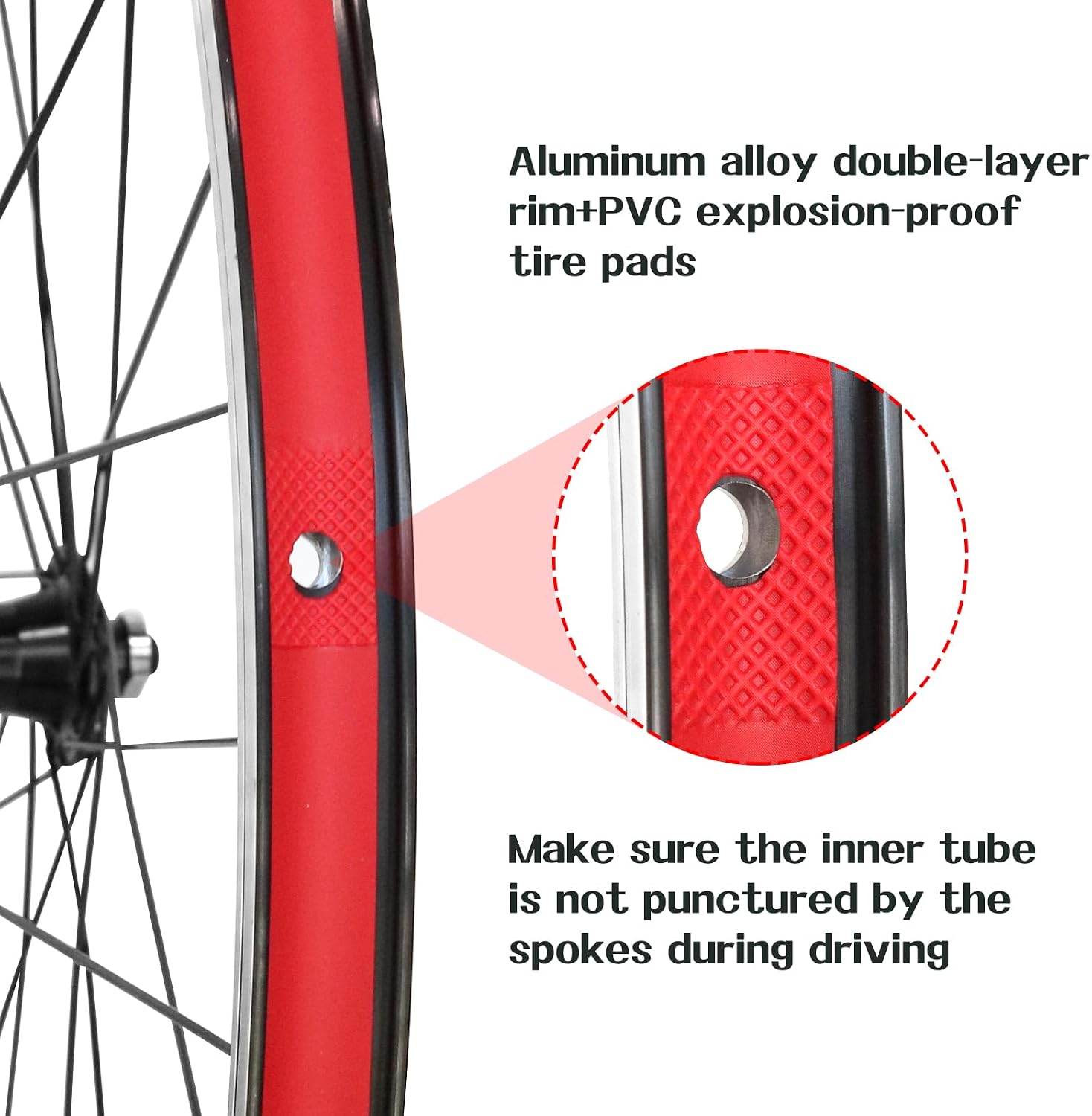 26' Mountain Bike Wheelset, Quick Release MTB Bicycle Double Wall Rims MTB Wheel Set, Ultralight Aluminum Alloy 32H Bike Wheels Compatible MF-TZ500-6/7 Speed Freewheel