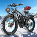 Peak 9000W Dual Motor Ebike Max 47MPH Electric Bike for Adults 52V 34AH Battery 105 Miles Range 24 Inch Fat Tire Fast Electric Bicycles for Snow Off-Road Commuter Mountain E Bike