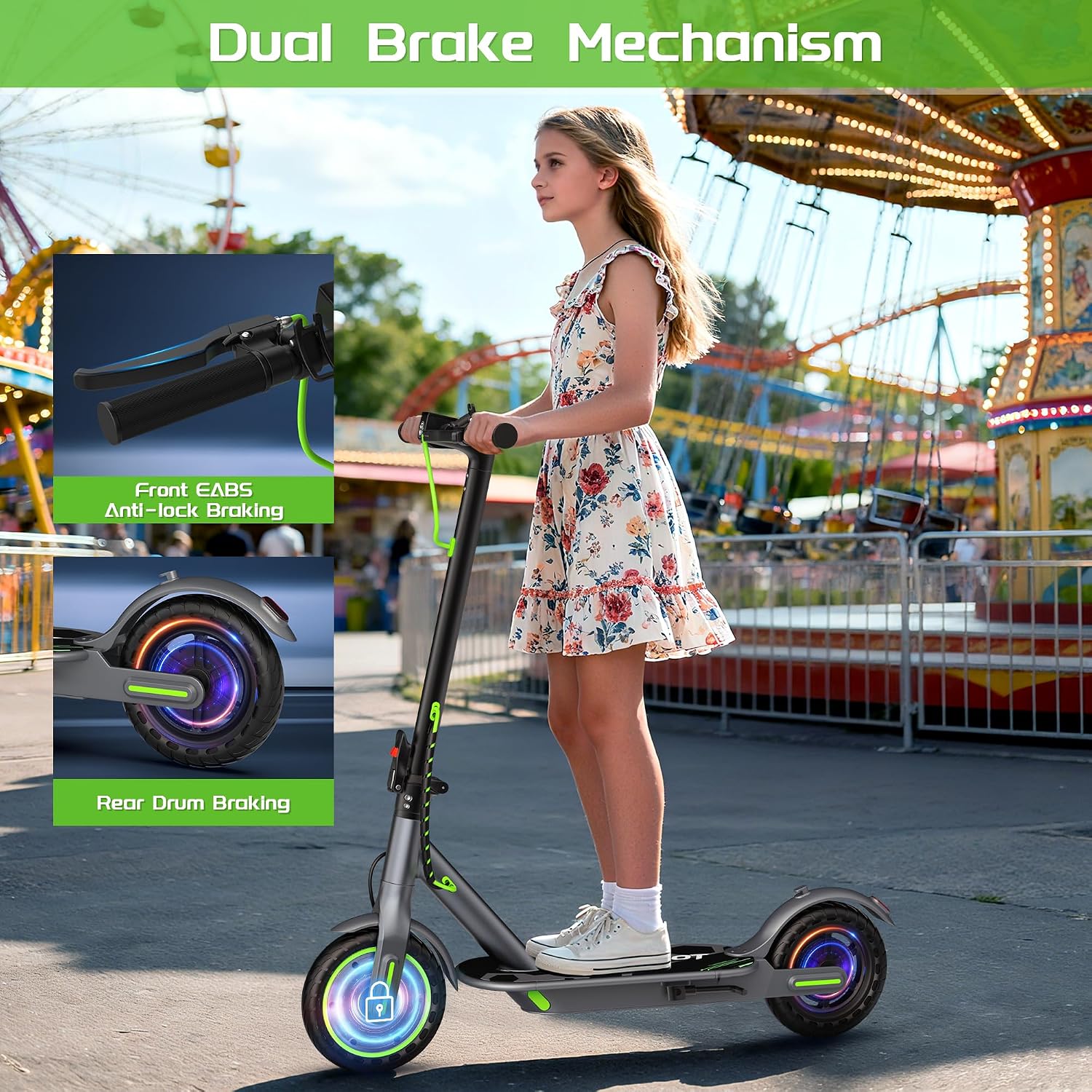 MAXSHOT Electric Scooter for Adults, 8.5/10/14' Tires, 19/22Mph, 350W/500W Motor, 21-28 Miles Range, Folding E-Scooter with Dual Suspension,APP Contro