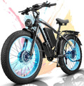 Dual Motor Electric Bike for Adults,6000W Peak,45MPH,60V&52V/25Ah Battery,26''&24'' Fat Tire,Up to 110 Miles Range,SHM 7-Speed Gear Ebike