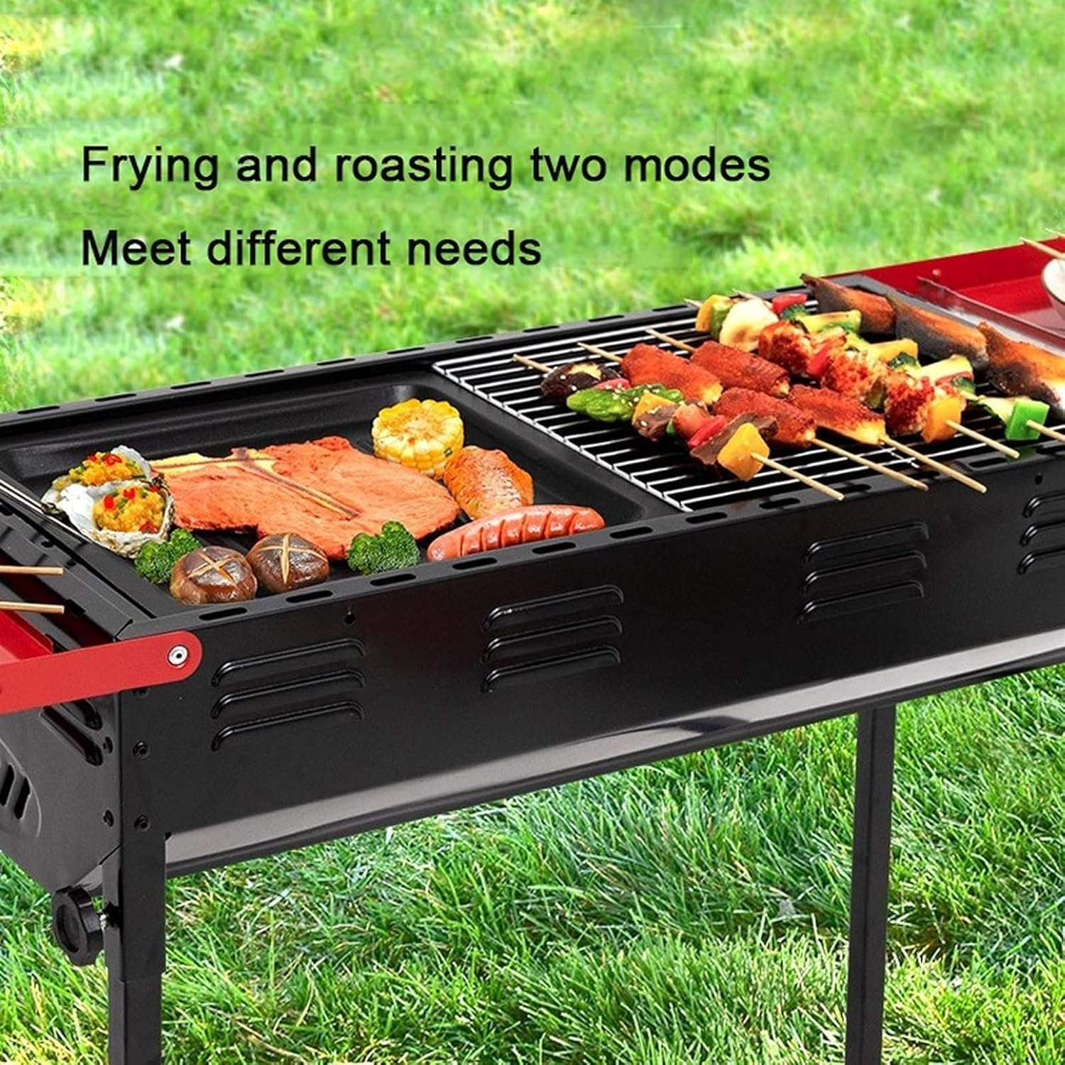 Portable Charcoal Grill Stainless Steel Charcoal Barbecue Grill Folding Portable Grill for Outdoor Picnic Backyard BBQ Grill for Outdoor