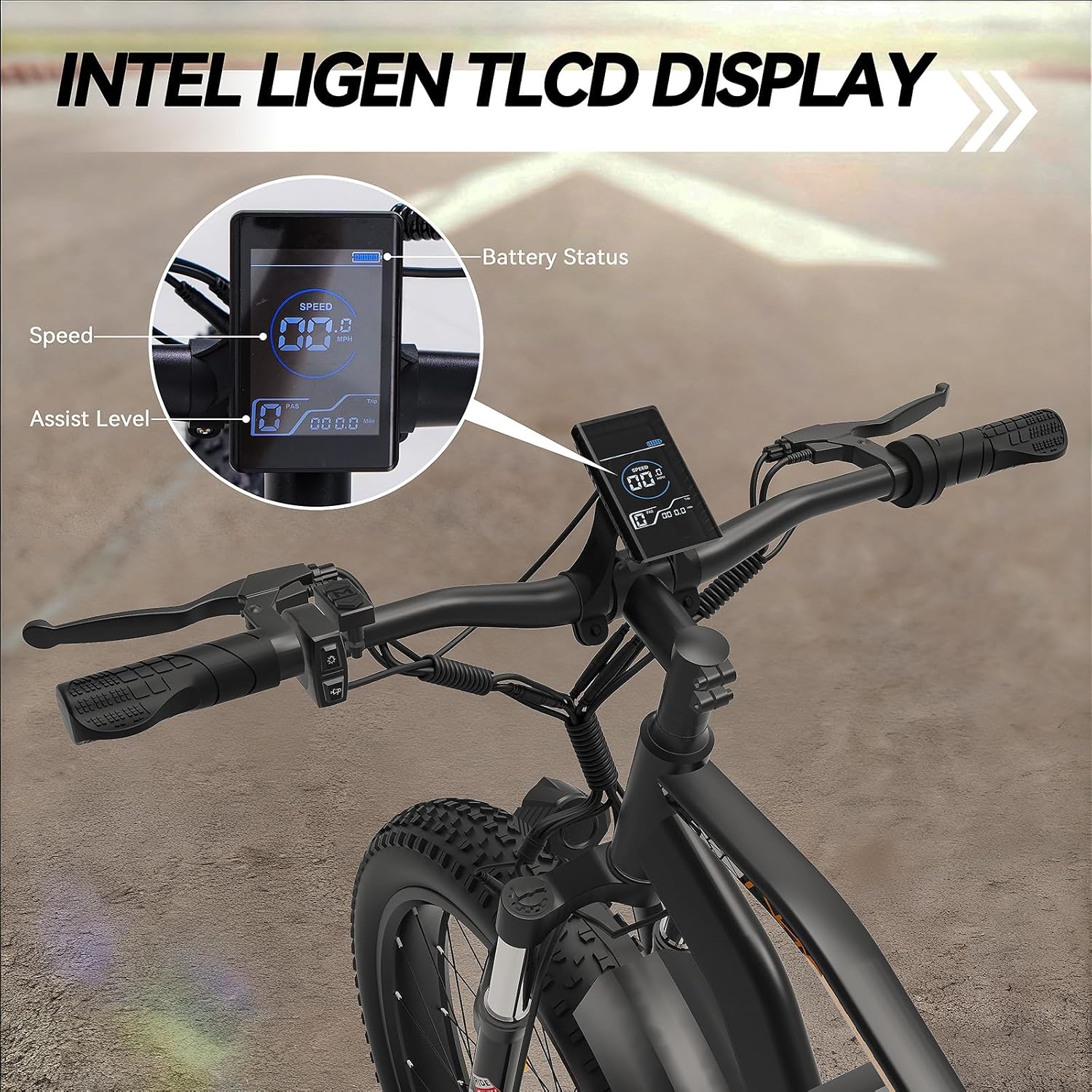Electric Bike for Adults丨1500W Peak Power丨20 MPH,60+Miles丨48V 15Ah Removable Battery丨26''Fat Tires丨7-Speed Gears丨Dual Shock Absorbers丨 High Carbon Steel. Adaptive Cruise Control.