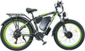 Electric Bike for Adults, 5000W Peak Dual Motor 60V/52V 25Ah/23Ah 20MPH AWD Ebike 21 Speed 26' Fat Tire MTB Hydraulic Disc Brake