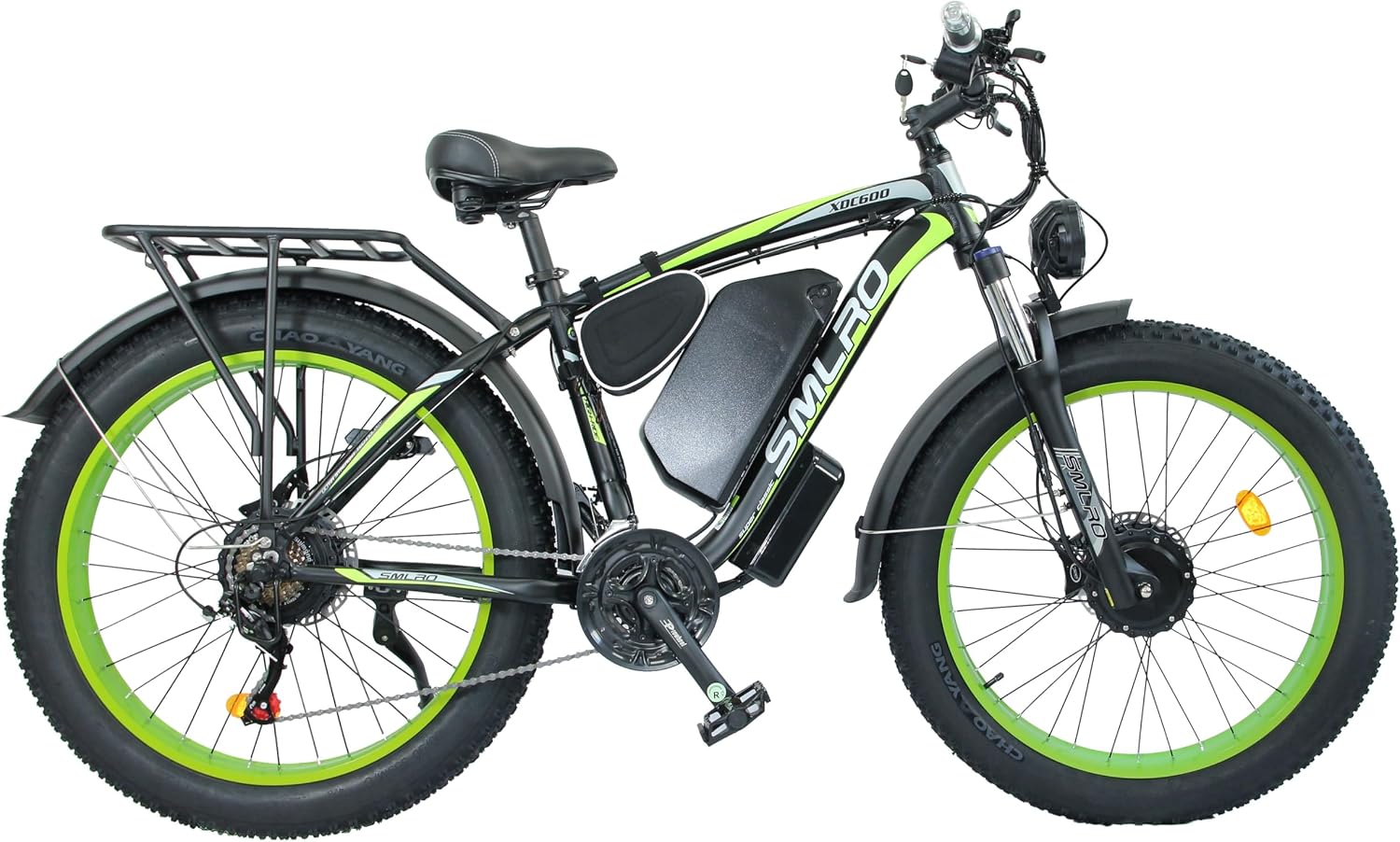 Electric Bike for Adults, 5000W Peak Dual Motor 60V/52V 25Ah/23Ah 20MPH AWD Ebike 21 Speed 26' Fat Tire MTB Hydraulic Disc Brake