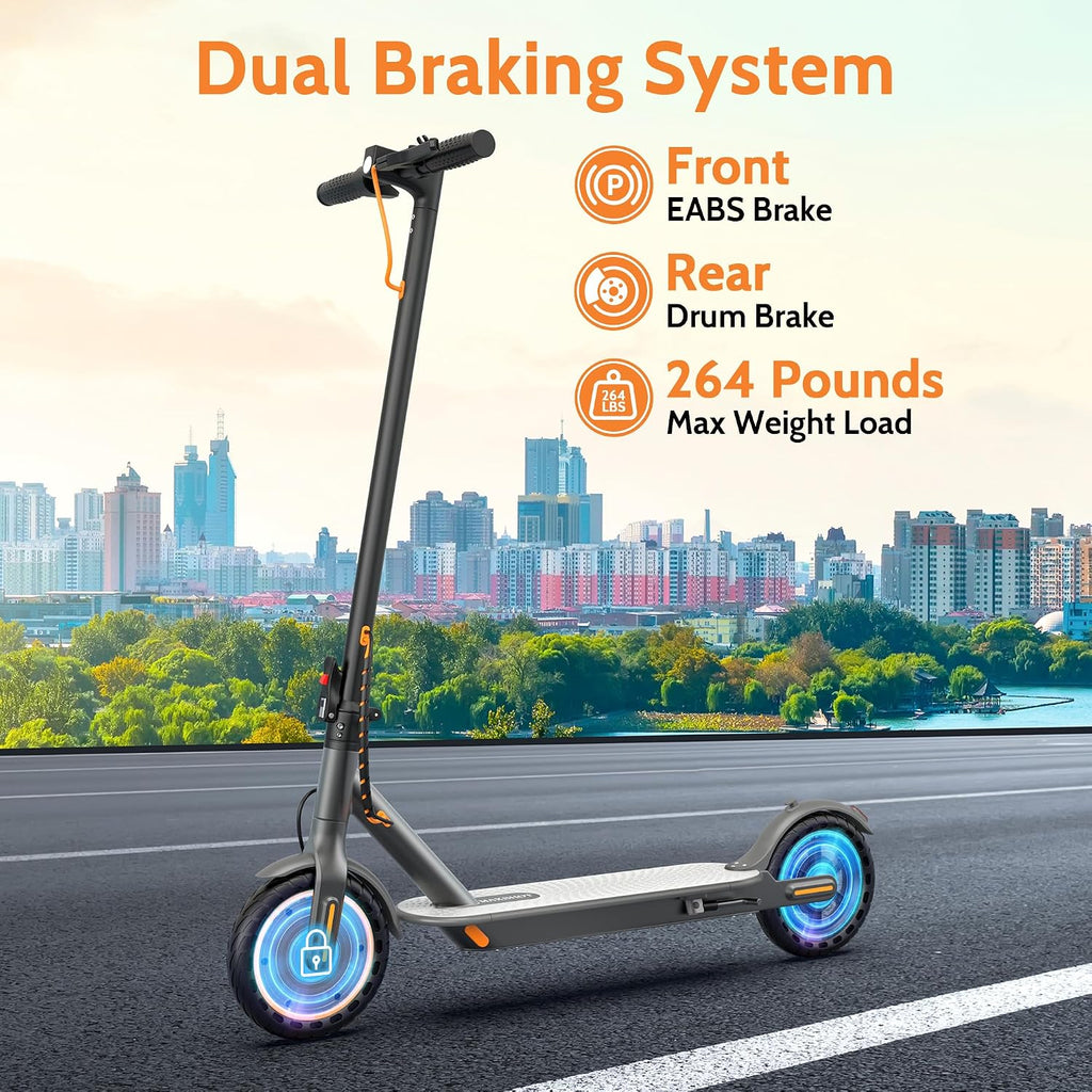 MAXSHOT Electric Scooter for Adults, 8.5/10/14' Tires, 19/22Mph, 350W/500W Motor, 21-28 Miles Range, Folding E-Scooter with Dual Suspension,APP Contro