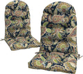 LVTXIII 2 Pack Outdoor Adirondack Chair Cushions, 44x19x4 Inch Water Repellent Patio Cushions for Rocking Chairs, Thick Tufted High Back Seat Cushion Set, Paisley Bloom