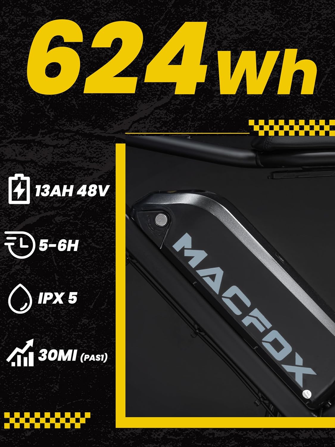MACFOX X7&X7L Electric Bike for Youth, 750W EBike with Hydraulic Brakes, 48V 13Ah Removable Battery 30 Mile Range, Upgraded 20x5.0 Rear Fat Tire Designed for School/City Commuting (UL2849 & Class-2)