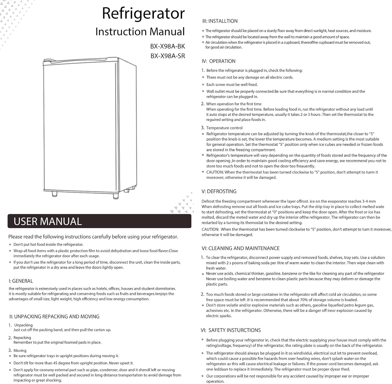 Mini Fridge for Bedroom, 3.2 Cu.Ft Small Refrigerator with Freezer for Dorm Office, Compact Single Door Adjustable Thermostat Low Noise, 17.5'D x 17.7'W x 31.5'H