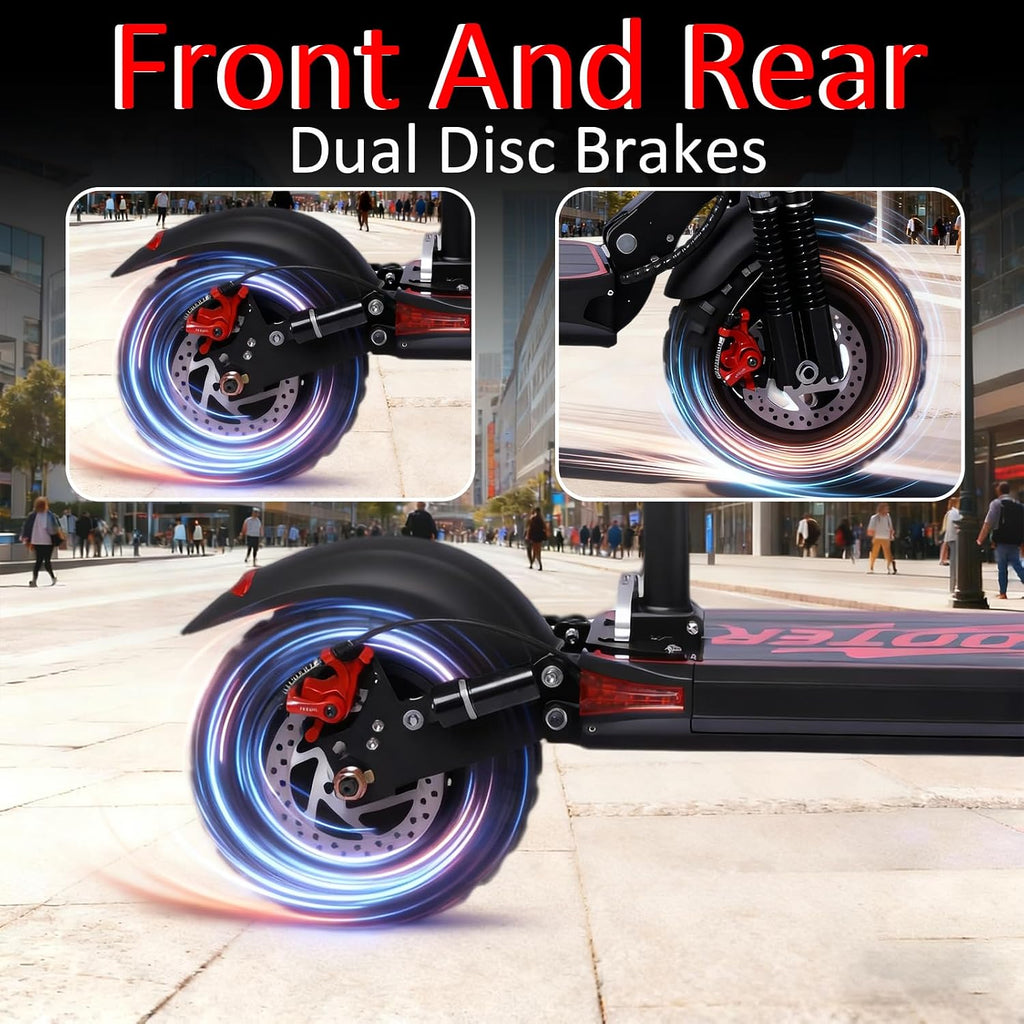 Electric Scooter Adults, 34 Mph Max Speed, 11' Off-Road Tires,48V 18AH Big Battery, 31 Miles Long Range, 1200W Motor, Dual Braking System,Folding Commuter E Scooter