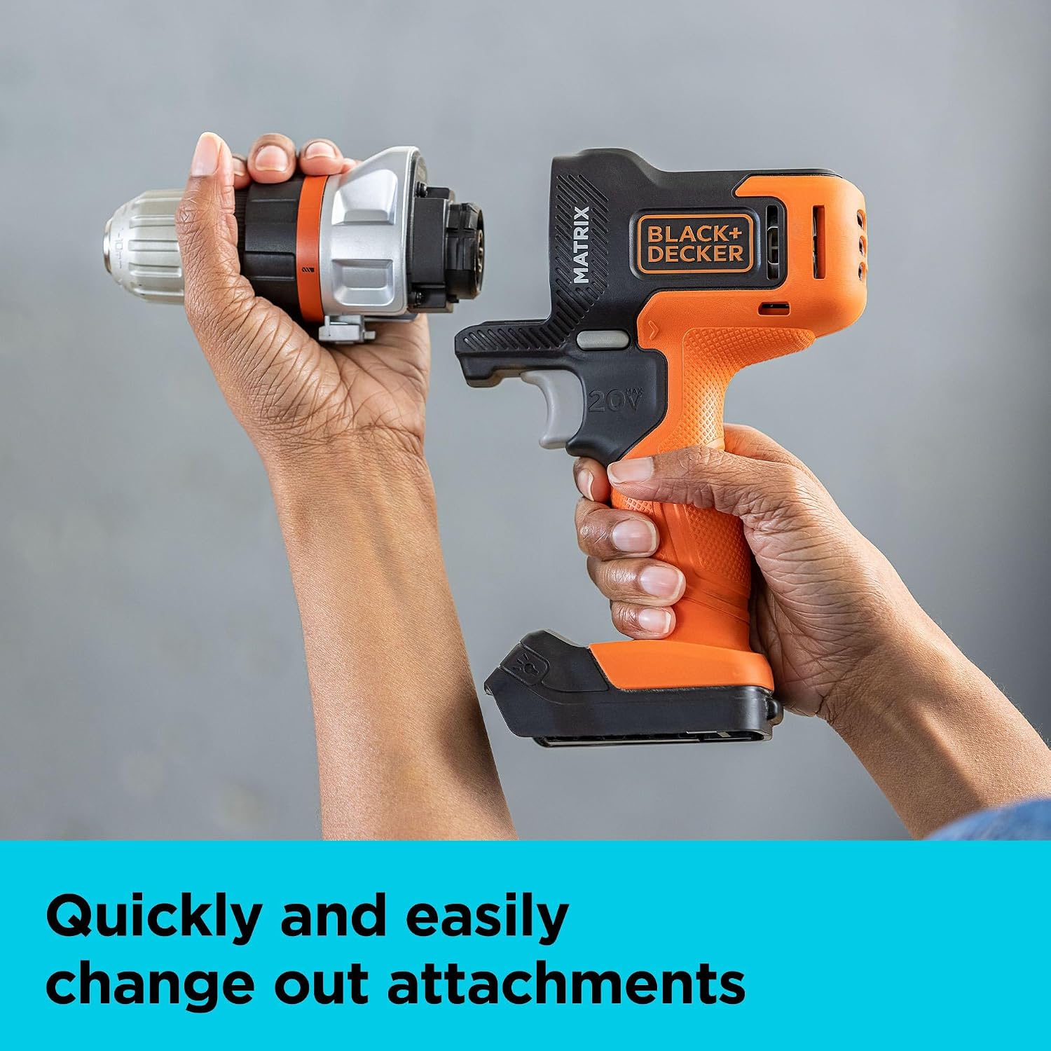 BLACK+DECKER MATRIX 20V MAX Power Tool Combo Kit, Cordless Power Tool Set with Battery and Charger Included, 7 Piece (BDCDMT1207KITC1