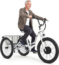 ANCHEER Electric Tricycle for Adults, Peak 600W Folding Electric Trike, 24' 499Wh Ebike for Seniors, 15.5MPH Electric Bike, Removable Battery, 3 Wheel, LCD, Rear Differential, Basket