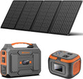 Portable Solar Power Station 100W with Foldable 40W Solar Panel,120W 110V Portable Power Pack with AC Outlet for Laptop Smart Device Outdoor Camping RV Hiking Outdoor Backup with Solar Charger