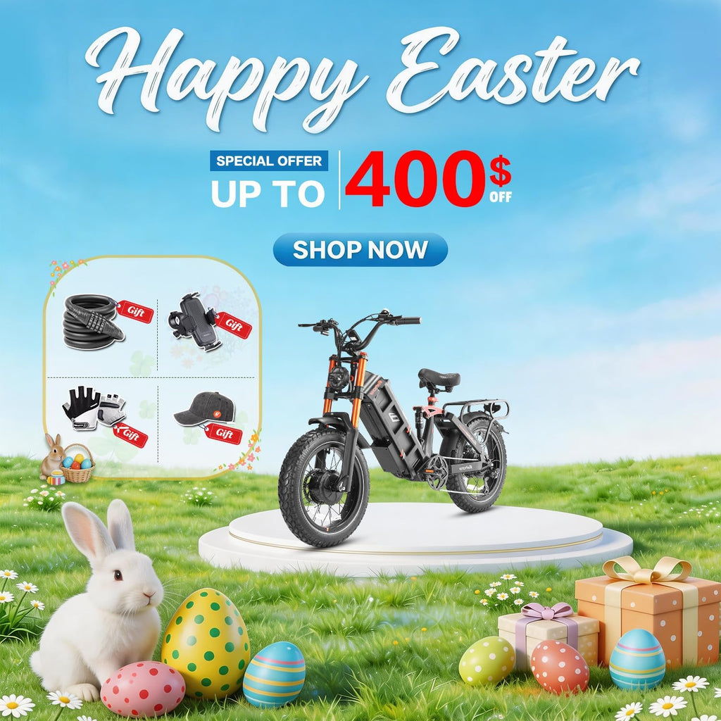 2026 Eahora 5400W Juliet Pro 2 Electric Bike for Adults 43MPH Dual Motor 70Ah Ebike 200Miles Long Range Electric Bicycle, 20'' Fat Tire Full Suspension Electric Mountain Bike for Commuting/Delivery