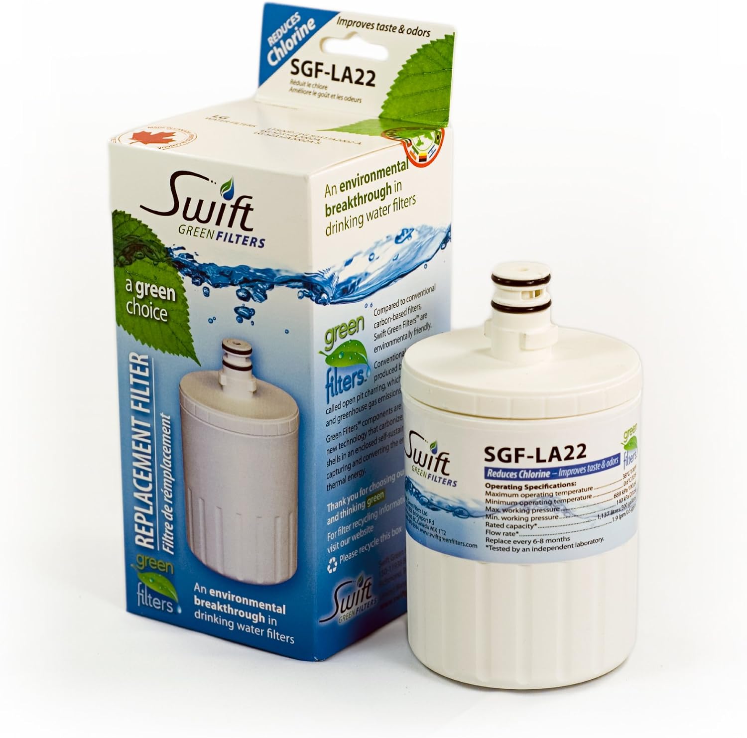 Swift Green Filters SGF-LA22 (6 Pack) LT500P, 5231JA2002-A, 5231JA2002, 5231JA2002A-S LG Replacement Water Filter