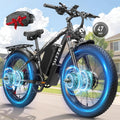 Peak 9000W Dual Motor Ebike Max 47MPH Electric Bike for Adults 52V 34AH Battery 105 Miles Range 24 Inch Fat Tire Fast Electric Bicycles for Snow Off-Road Commuter Mountain E Bike