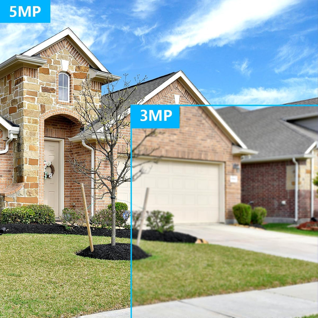 (2026 New) 5MP Wired Security Camera System, 8CH DVR with 1TB Hard Drive, 6 CCTV Cameras, AI Human Detection, 122° Wide Angle, 65ft Night Vision, IP67 Waterproof, Free App, No Monthly Fee
