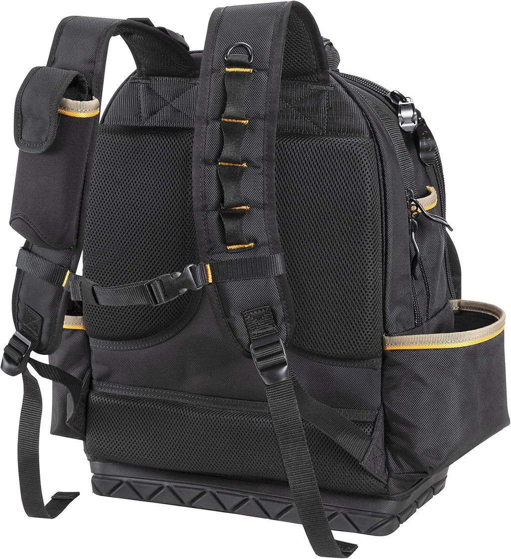 CLC Work Gear PB1133 38 Pocket Molded Base Tool Backpack, Black/Blue