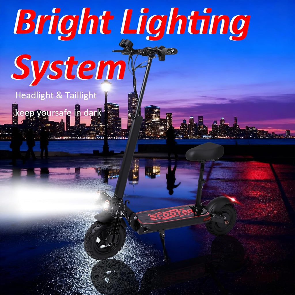 Electric Scooter Adults, 34 Mph Max Speed, 11' Off-Road Tires,48V 18AH Big Battery, 31 Miles Long Range, 1200W Motor, Dual Braking System,Folding Commuter E Scooter