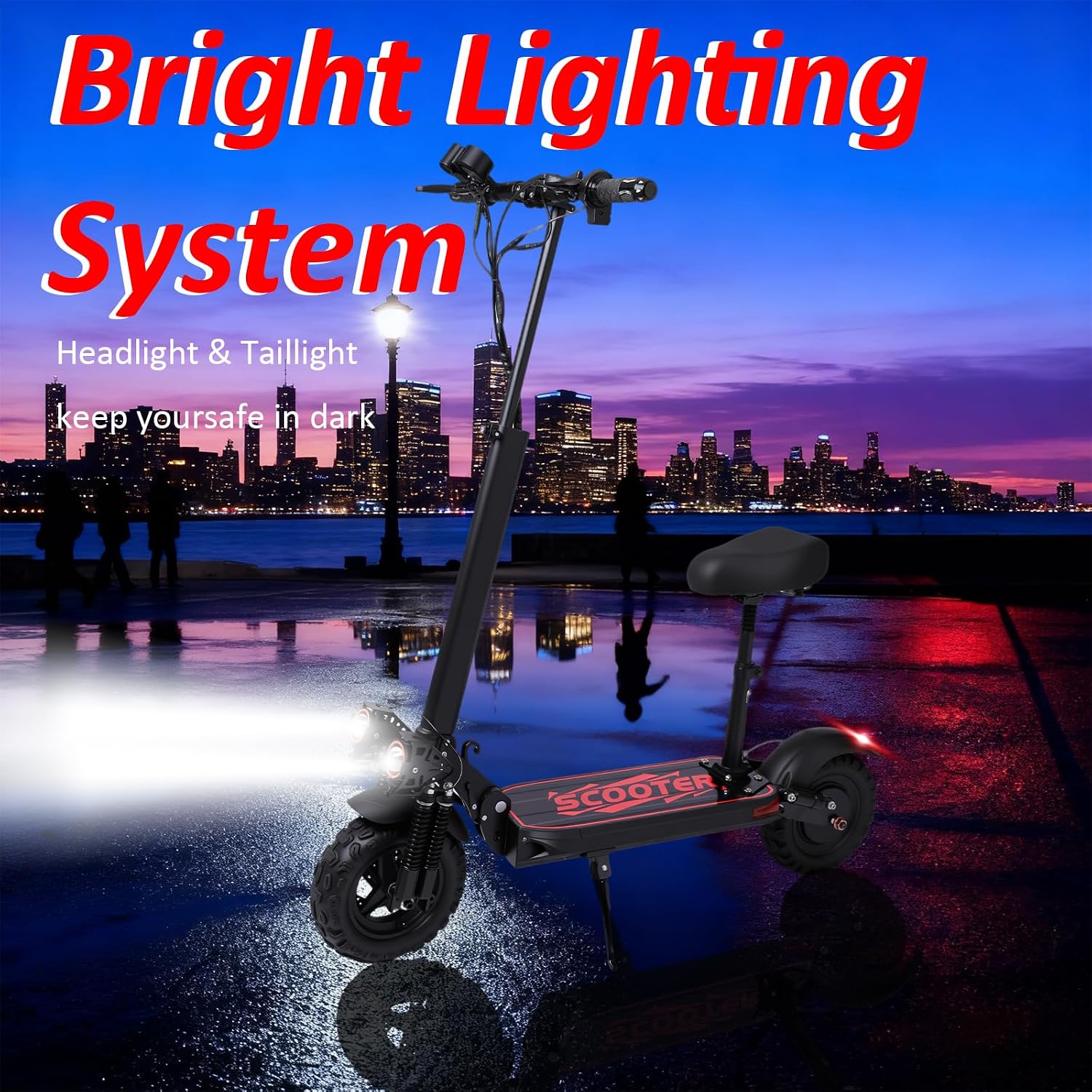 Electric Scooter Adults, 34 Mph Max Speed, 11' Off-Road Tires,48V 18AH Big Battery, 31 Miles Long Range, 1200W Motor, Dual Braking System,Folding Commuter E Scooter
