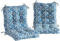 Greendale Home Fashions Outdoor 42x21-inch Seat/Back Chair Cushion (Set of 2), Azure