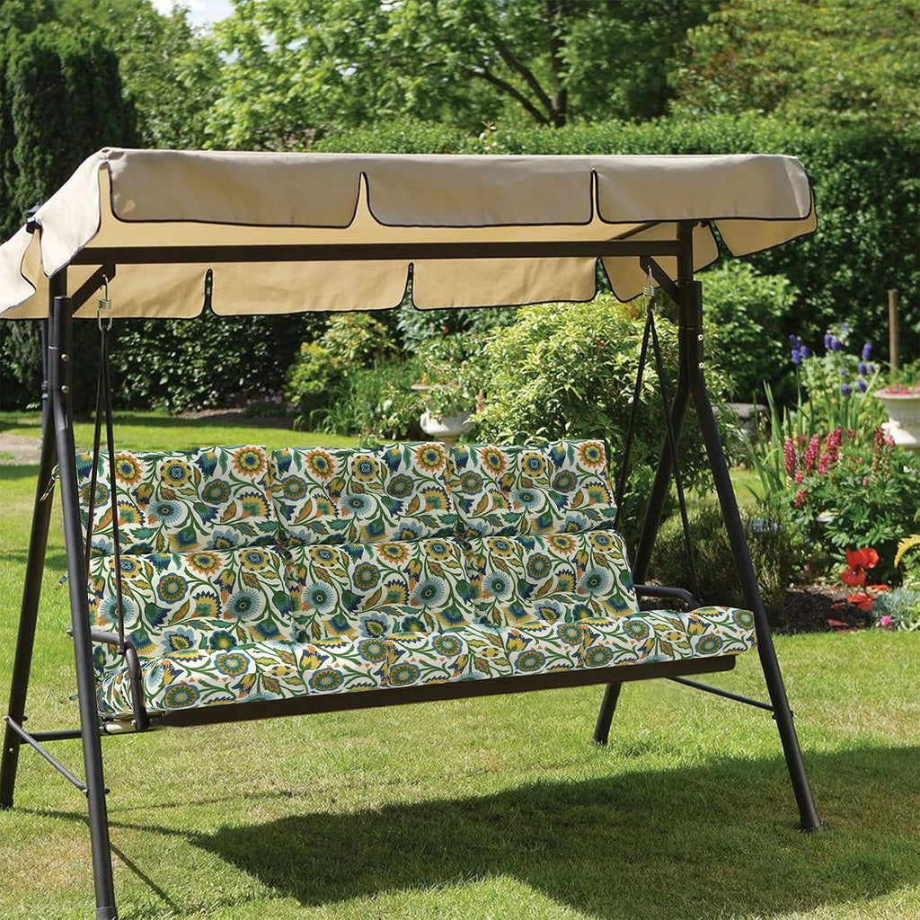 Outdoor High Back Patio Chair Cushions, Fade Resistant & Waterproof Tufted Seat and Back Cushions for Patio Furniture, Patio Chair Cushions 44x22 Inch, Set of 2, Fiesta Floral
