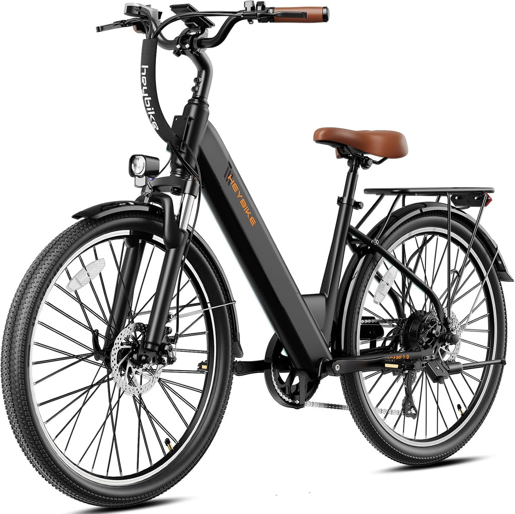 Heybike Cityscape 2.0 Electric Bike for Adults with Peak 1200W Motor, 468Wh Removable Battery, 50Miles 26' Electric Commuter Bike, 7-Speed,UL Certified