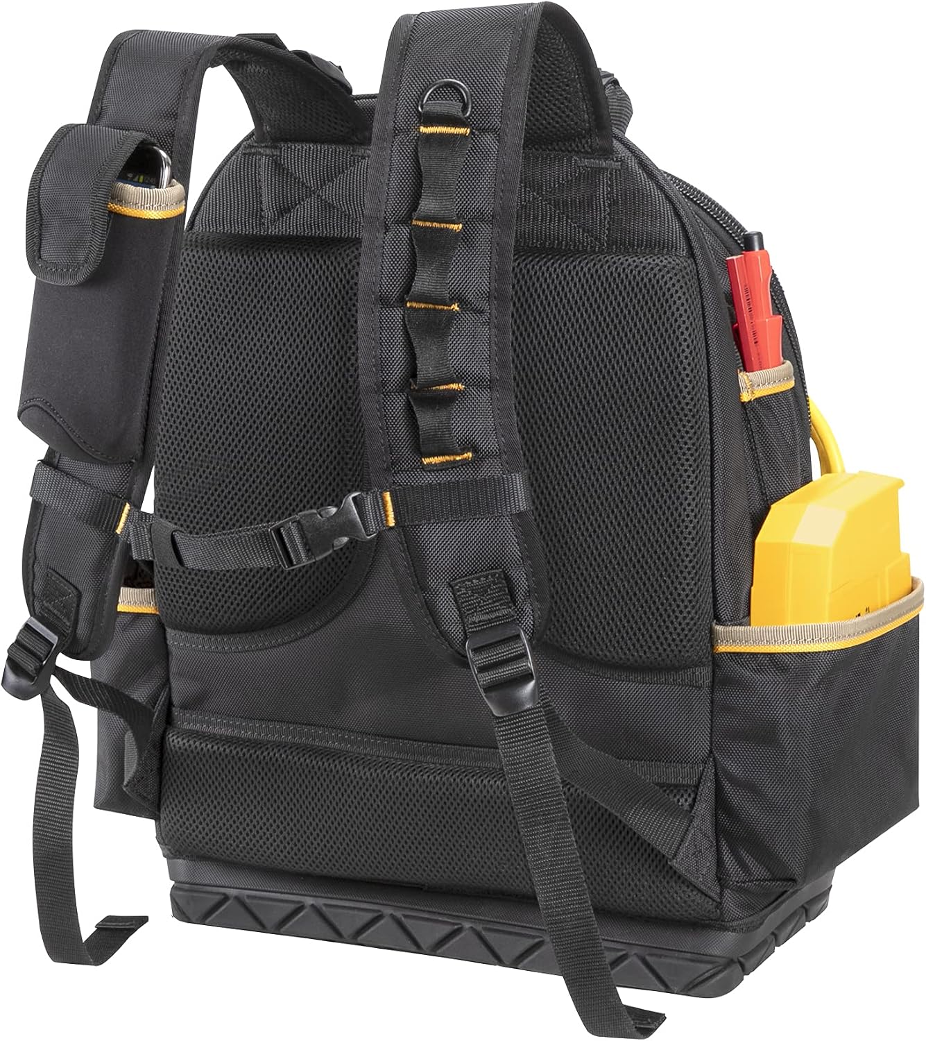 CLC Work Gear PB1133 38 Pocket Molded Base Tool Backpack, Black/Blue