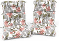Outdoor High Back Patio Chair Cushions, Tufted Rocking Chair Cushions, Adirondack Cushions for Garden Porch Home Office Chairs Use, 44' x 22' x 4', 2 Pack, Clemens Noir Pink