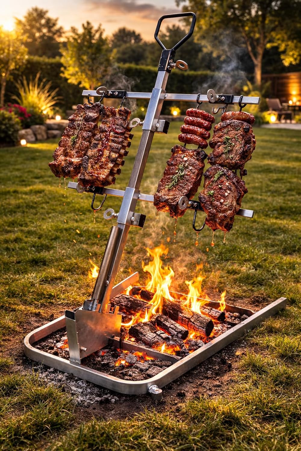 Heavy duty Iron Cross Argentinian asador grill Made in Argentina - Premium Argentine Grill - Parrilla Asado