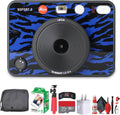 Leica SOFORT 2 Burton Edition Camera | Print + Digital Hybrid | Jake Blue Design | Creative Filters | Travel-Friendly Instant Camera (19194) + INSTAX MINI Film + 32GB Card + More