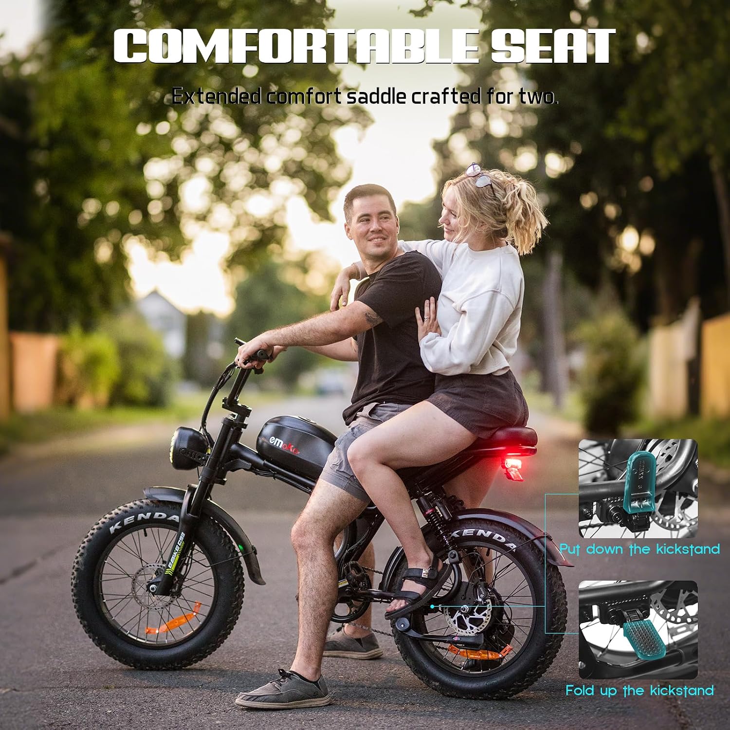 Electric Bike for Adults, Peak 1500W/3000W Ebike, Up to 32-35MPH & 100/110Miles Long Range, 48V 20Ah/23Ah Removable Battery，20'' Fat Tire Mountain Electric Bicycle, 7-Speed with Full Suspension