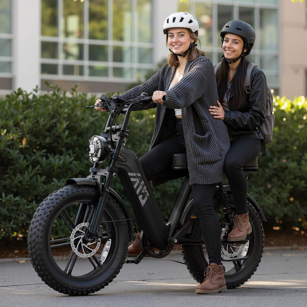 TST Electric Bike for Adults 1500W Peak 20' Fat Tire All-Terrain E-Bike 60 Miles Electric Dirt Bike for Road Sand Mountain Snow - 48V 15AH Battery Powered Electric Motorcycle for Adventure