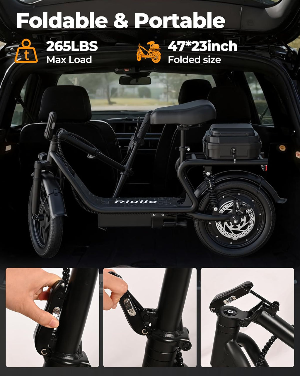 Electric Scooter, 350W/ 500W Motor, 19 MPH to 22MPH, 21 to 40 Miles Range, Dual Suspension, Dual Braking, App Control, Foldable Commuter E Scooter for Adults and Teens