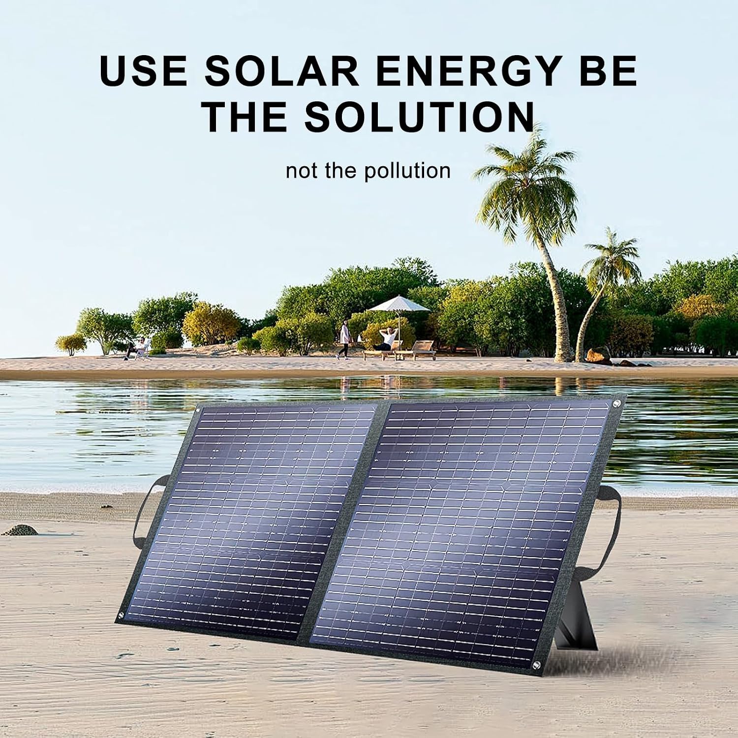 100 Watt Portable Solar Panel, 23.4% High Conversion Foldable Solar Panel Suitable for Solar Generator,IP67 Waterproof (100W)