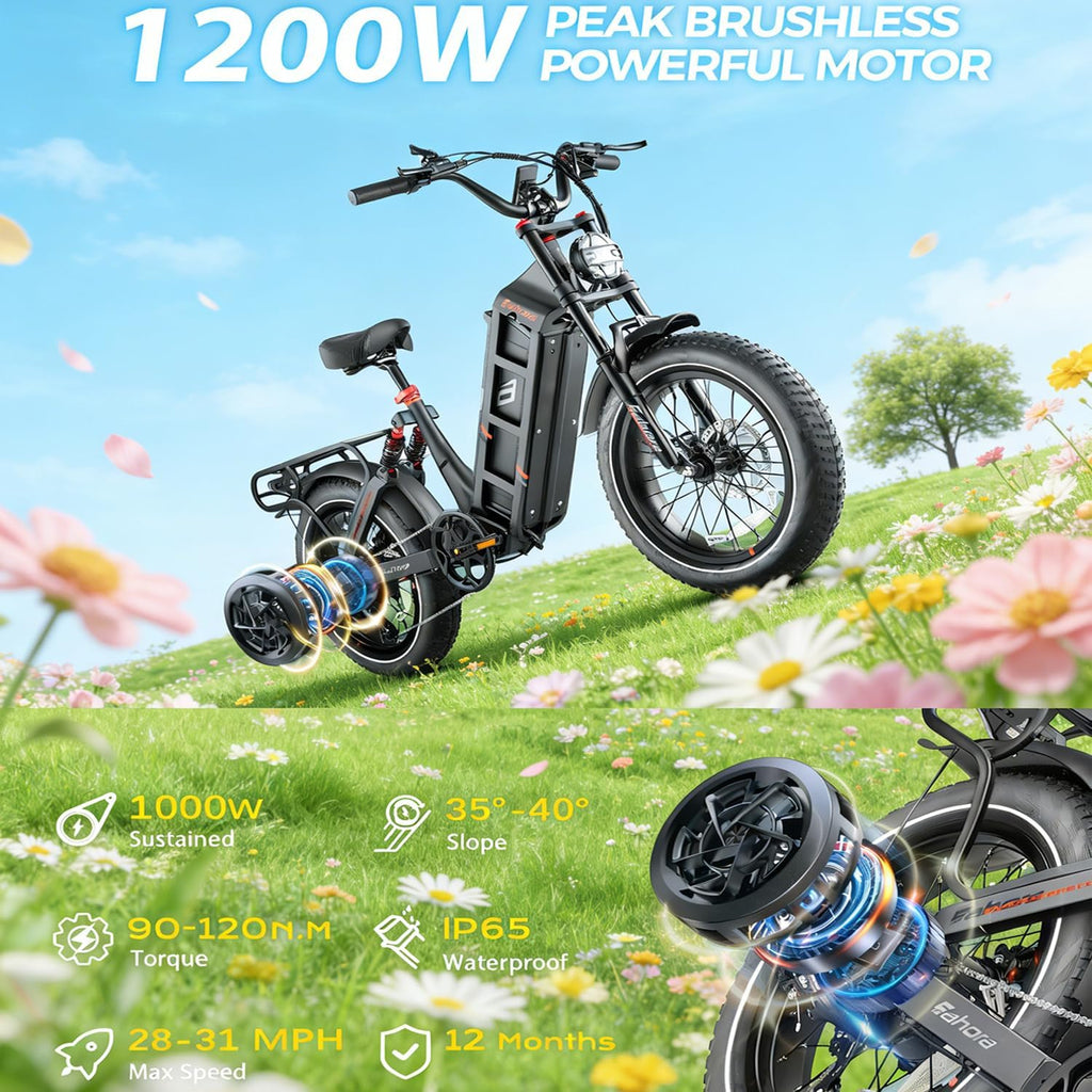 eAhora 2026 Latest Juliet Pro 2 5400W Dual Motor Electric Bike for Adults 43MPH 60V 70Ah 220+Miles Long Range Electric Bicycle 20' Fat Tire Full Suspension Mountain E-Bike All Terrain APP Control