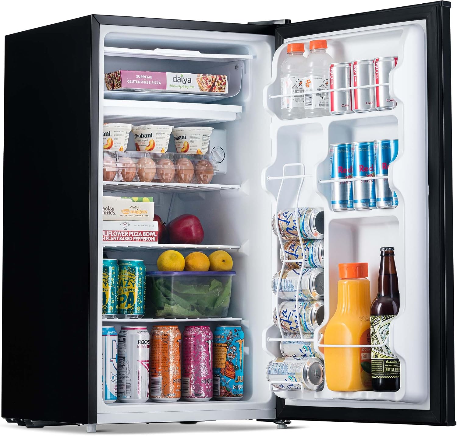 NewAir 3.3 Cu. Ft. Compact Mini Fridge with Chiller Compartment, Energy Star Certified, Single Door Refrigerator, Can Dispenser, Perfect for Dorm Rooms, Bedrooms, Home Offices, and RV Vans