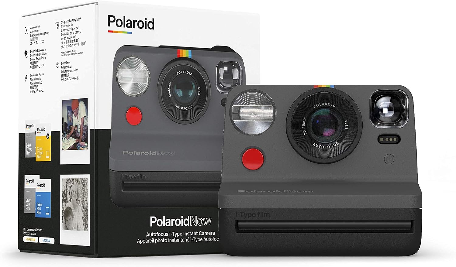 Polaroid Originals Now I-Type Instant Camera - Black (9028)