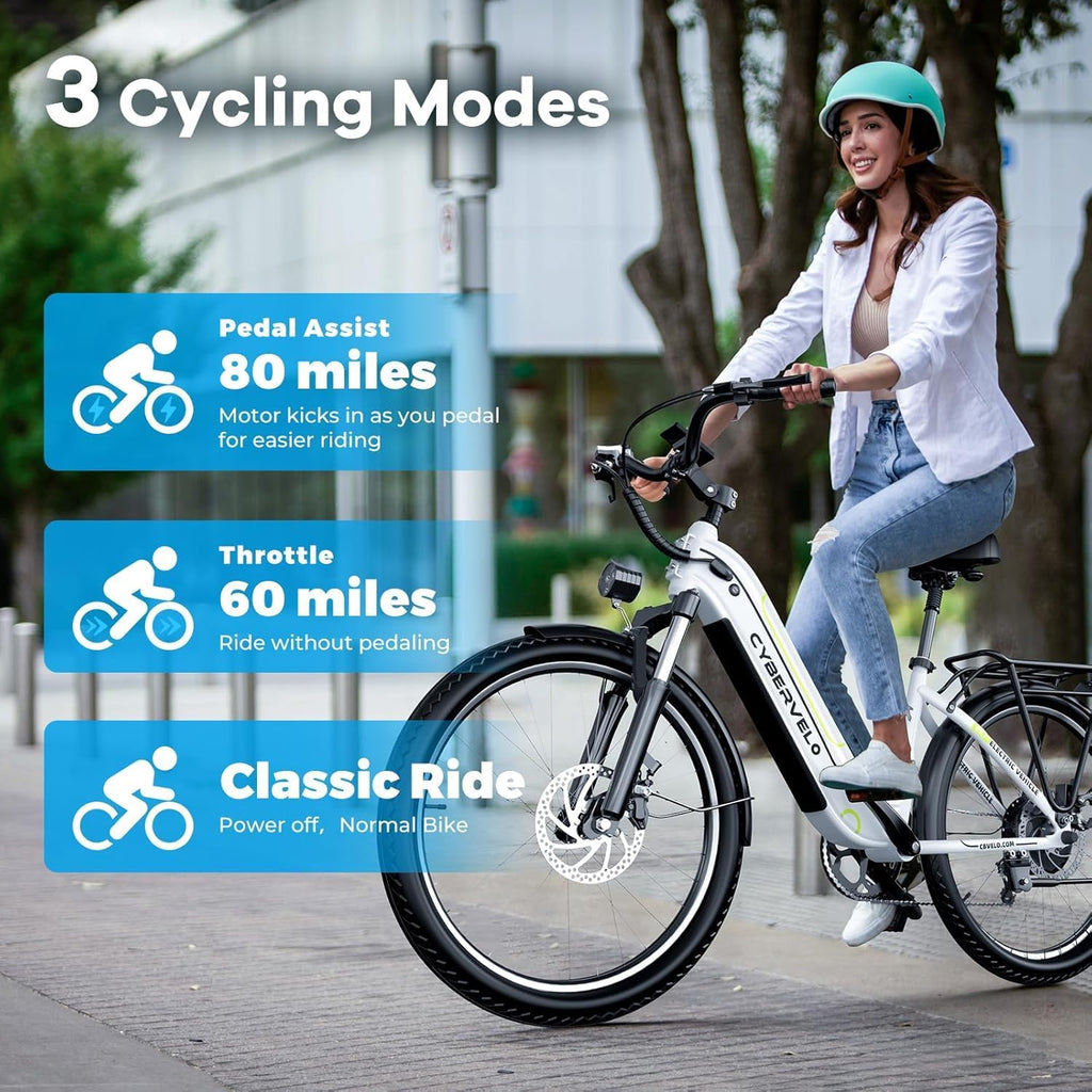 1000W Peak Electric Bike for Adult,48V 25AH(1200WH) 26' Ebike, up 80 Miles Removable Battery,Adult Electric Bicycles for All Terrain,Men Women E Bike for Commute Beach