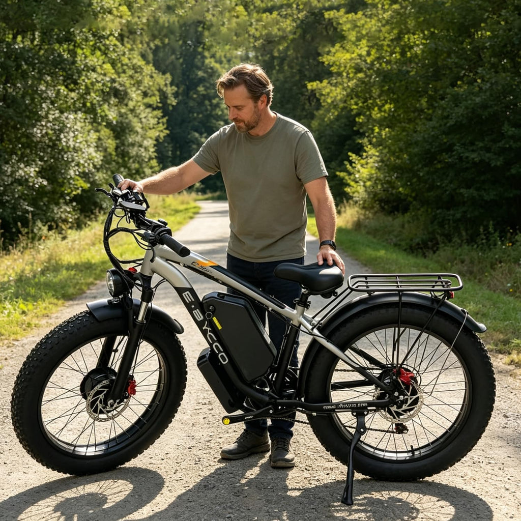 6000W Peak Dual Motor Electric Bike for Adults, 24' Fat Tire Ebikes 52V 32AH, Fast 45 MPH, 100 Miles Long Range, Hydraulic Brake, Pedal Assist Electric Bicycle for Off-Road Mountain Snow Commuter