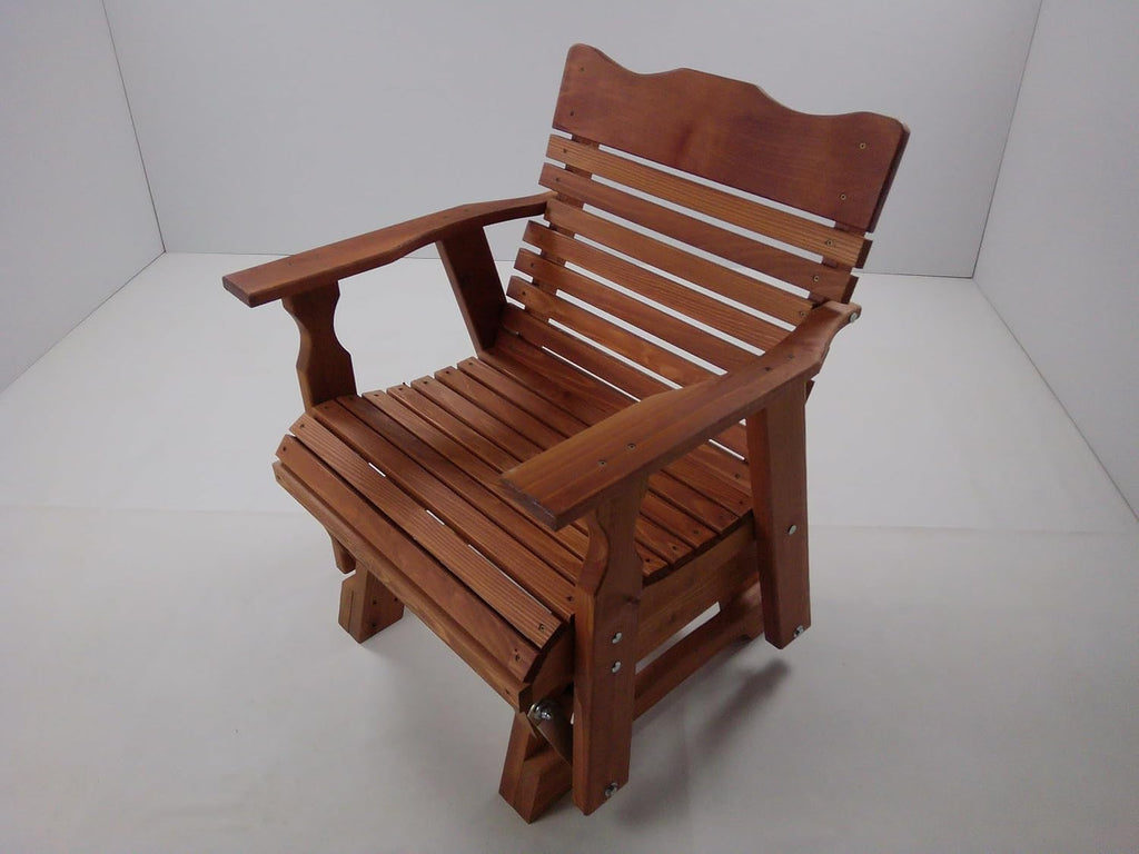 Rustic Finished 2' Cedar Outdoor Porch Glider, Amish Crafted