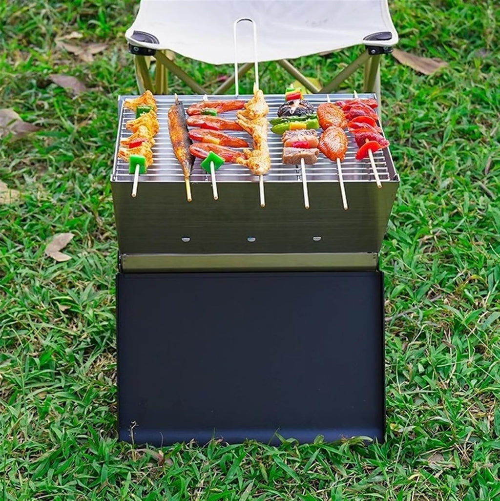 Portable Charcoal Grill Outdoor Portable Barbecue Grill Stainless Steel Folding Charcoal Grills for Campaing BBQ Grill for Outdoor